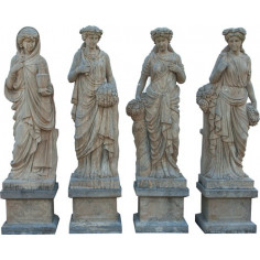 Set statue quattro stagioni in pietra L56xPR56xH225 cm