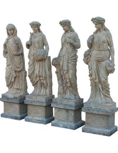 Set statue quattro stagioni in pietra L56xPR56xH225 cm Set statue quattro stagioni in pietra L56xPR56xH225 cm