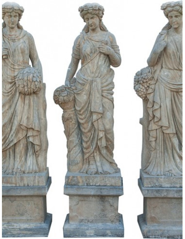 Set statue quattro stagioni in pietra L56xPR56xH225 cm Set statue quattro stagioni in pietra L56xPR56xH225 cm