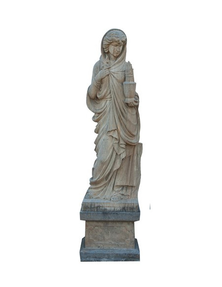 Set statue quattro stagioni in pietra L56xPR56xH225 cm