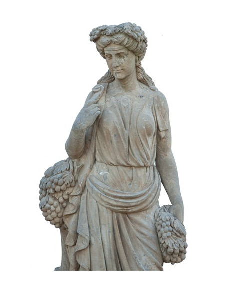 Set statue quattro stagioni in pietra L56xPR56xH225 cm
