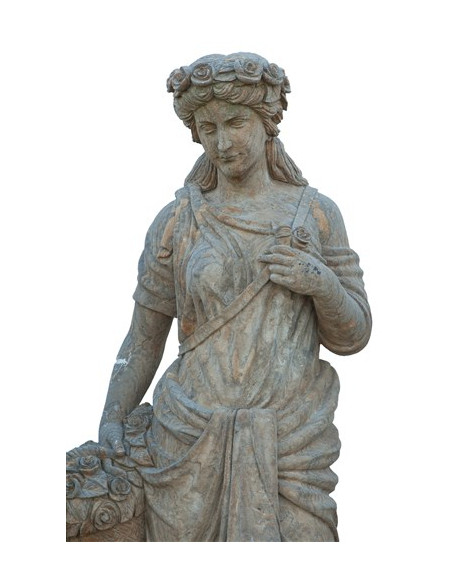 Set statue quattro stagioni in pietra L56xPR56xH225 cm
