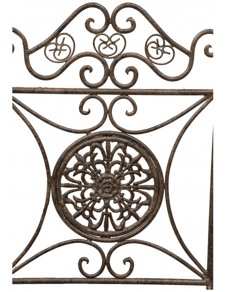 Cadeira de ferro forjado dobrável completo acabamento antiqued ferrugem diam.39x96 cm