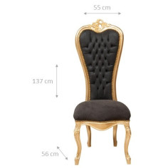 Poltrona francesa estilo Luís XVI em madeira maciça de faia L56XDP55XH137 cm 2