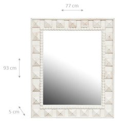 Specchiera da appendere verticale/orizzontale 77x5x93 cm finitura bianca anticata 2