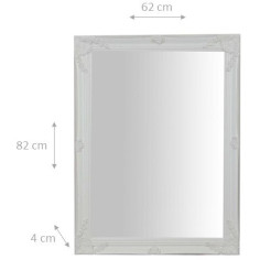 Specchiera da appendere verticale/orizzontale 62x3x82 cm finitura bianco anticato 2