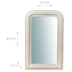 Specchiera da parete in legno finitura foglia oro anticato Made in Italy L52XPR5XH81 cm 2