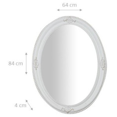 Specchiera da appendere verticale/orizzontale 64x3x84 cm finitura bianco anticato 2