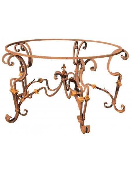 Base tavolo in ferro pieno rotonda L145xPR145xH74 cm