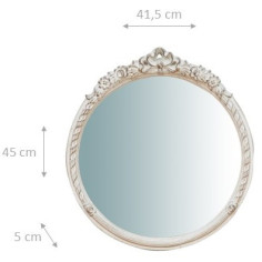 SPECCHIERA DA PARETE VERTICALE/ORIZZONTALE IN LEGNO FINITURA BIANCO ANTICATO L40XPR4XH45 CM. MADE IN ITALY 2