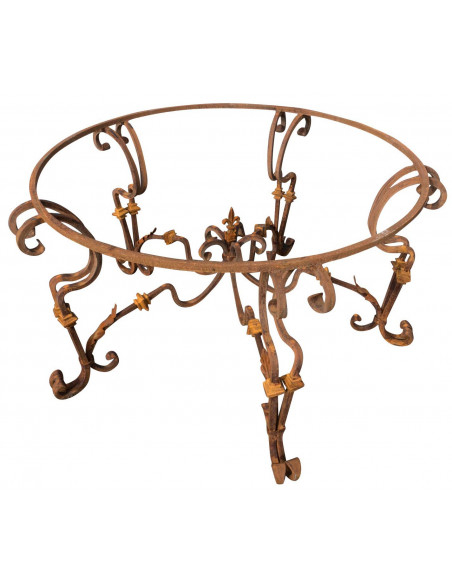 Base tavolo in ferro pieno rotonda L145xPR145xH74 cm