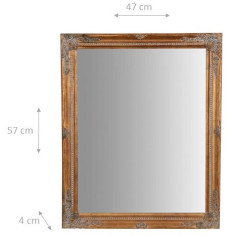 Specchiera da appendere verticale/orizzontale 47x3x57 cm finitura oro anticato 2