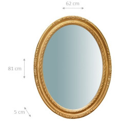 SPECCHIERA DA PARETE VERTICALE/ORIZZZONTALE EM LEGNO FINISHING FOGLIA ORO ANTICAL L62XPR4,4XH81 CM. MADE EM ITÁLIA 2