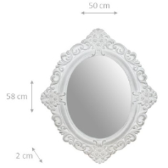 Specchiera da appendere 50x2x58 cm finitura bianco anticato 2