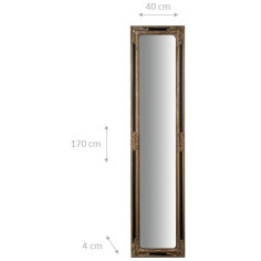 Specchiera  da terra L40XPR3XH170 cm finitura nero anticato 2