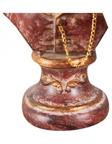 Busto di gufo in resina dipinto L8xPR6,5xH13,5 cm Busto di gufo in resina dipinto L8xPR6,5xH13,5 cm