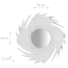 Specchiera da appoggio 24x1,5x24 cm finitura bianco anticato 2