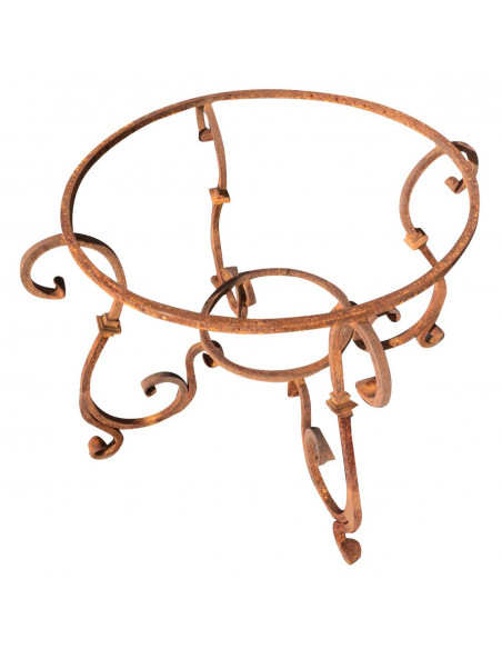 Base tavolo in ferro pieno rotonda L110xPR110xH74 cm (diam.90 cm)