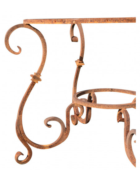 Base tavolo in ferro pieno rotonda L110xPR110xH74 cm (diam.90 cm)