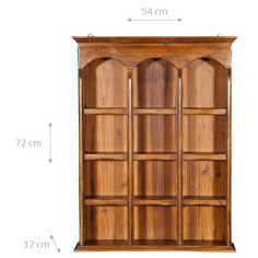 Pensile bacheca Country in legno massello di tiglio finitura noce 54x12x72 cm 2
