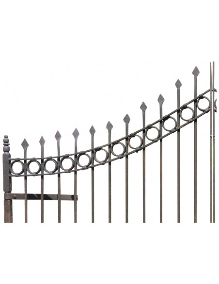 Cancello in ferro pieno L335xPR12xH245 cm