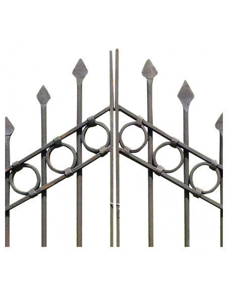 Cancello in ferro pieno L335xPR12xH245 cm