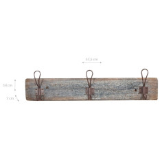 Attaccapanni da parete in legno massello L57,5XPR7XH14 cm 2