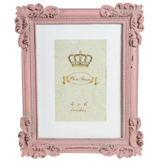 Moldura fotográfica independente vertical/horizontal em resina com acabamento rosa antigo W20xDP2,5xH25 cm 2