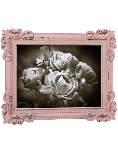 Portafoto da appoggio verticale/orizzontale in resina finitura rosa anticata L20xPR2,5xH25 cm Portafoto da appoggio verticale/orizzontale in resina finitura rosa anticata L20xPR2,5xH25 cm