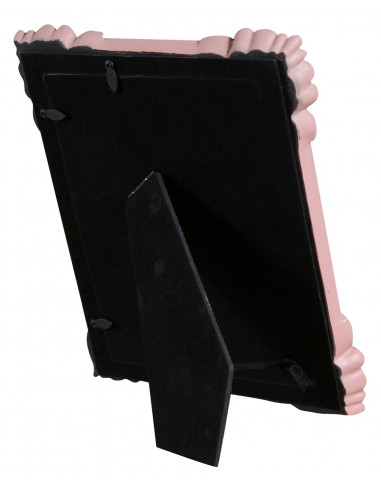 Portafoto da appoggio verticale/orizzontale in resina finitura rosa anticata L20xPR2,5xH25 cm Portafoto da appoggio verticale/orizzontale in resina finitura rosa anticata L20xPR2,5xH25 cm