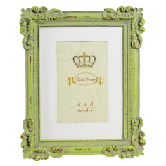 Moldura fotográfica independente vertical/horizontal em resina com acabamento verde antigo W20xDP2,5xH25 cm 2