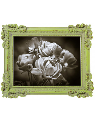Portafoto da appoggio verticale/orizzontale in resina finitura verde anticata L20xPR2,5xH25 cm Portafoto da appoggio verticale/orizzontale in resina finitura verde anticata L20xPR2,5xH25 cm