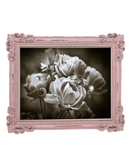 Portafoto da appoggio verticale/orizzontale in resina finitura rosa anticata L26xPR2xH31 cm