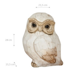 Gufo in ceramica dipinta L21,5xPR21,5XH28 cm 2