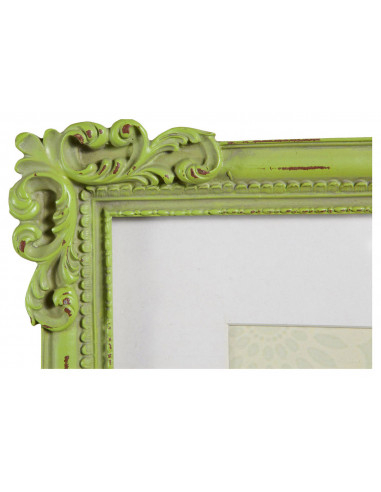 Moldura fotográfica independente vertical/horizontal em resina com acabamento verde antigo L26xDP2xA31 cm Moldura fotográfica independente vertical/horizontal em resina com acabamento verde antigo L26xDP2xA31 cm