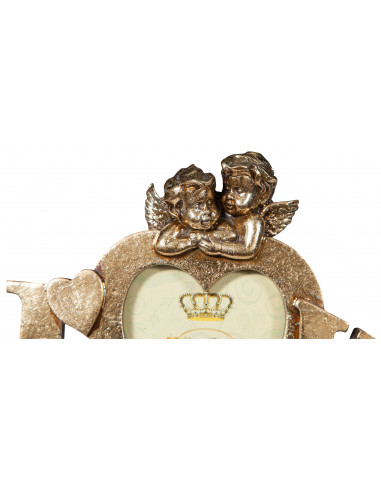 Moldura independente LOVE em resina com acabamento em ouro antigo W23xDP13xH18 cm Moldura independente LOVE em resina com acabamento em ouro antigo W23xDP13xH18 cm