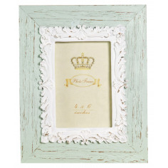 Moldura fotográfica independente vertical/horizontal em resina com acabamento verde antigo W20xDP2xH25 cm 2