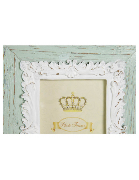 Moldura fotográfica independente vertical/horizontal em resina com acabamento verde antigo W20xDP2xH25 cm
