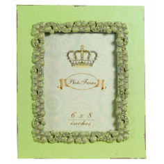 Portafoto da appoggio verticale/orizzontale in resina finitura verde anticata L31xPR2xH26 cm 2