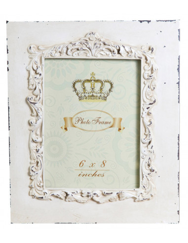 Suporte de foto vertical/horizontal em acabamento branco L31xPR2xH26 cm Suporte de foto vertical/horizontal em acabamento branco L31xPR2xH26 cm