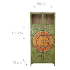 Armário de oficina em ferro pintado à mão L90xDP43xH198 cm 2