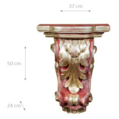 MENSOLA A MURO IN LEGNO FINITURA ROSSO L37XPR24XH50 CM 2