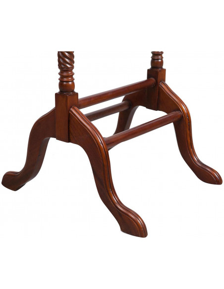 Servo muto in legno massello di mogano finitura noce 45x45x125 cm