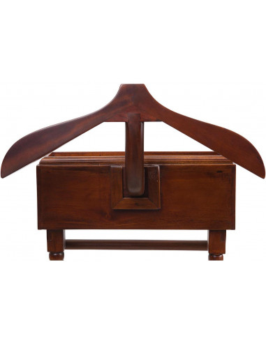 Servo muto in legno massello di mogano finitura noce 45x45x125 cm Servo muto in legno massello di mogano finitura noce 45x45x125 cm