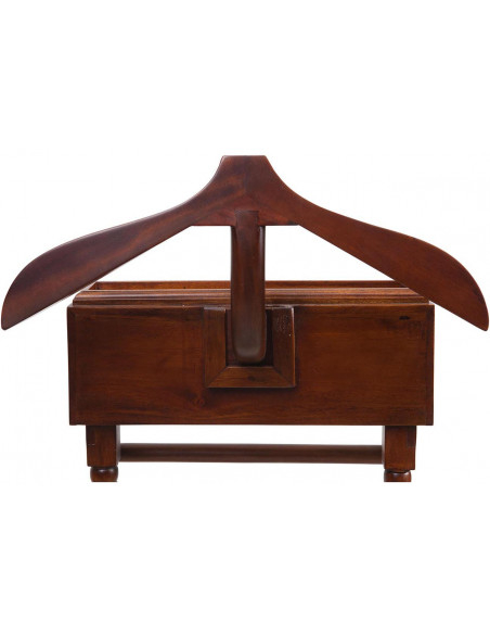 Servo muto in legno massello di mogano finitura noce 45x45x125 cm