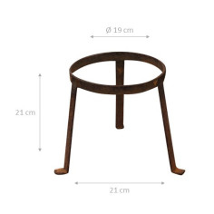 Base portavasi in ferro pieno diam.21x21 cm - Biscottini.it 2