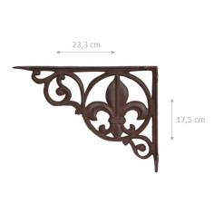 Prateleira de parede em ferro fundido: foto vista frontal - Biscottini.it 2