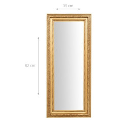 Specchiera da appendere verticale/orizzontale 35x2x82 cm finitura oro anticato 2