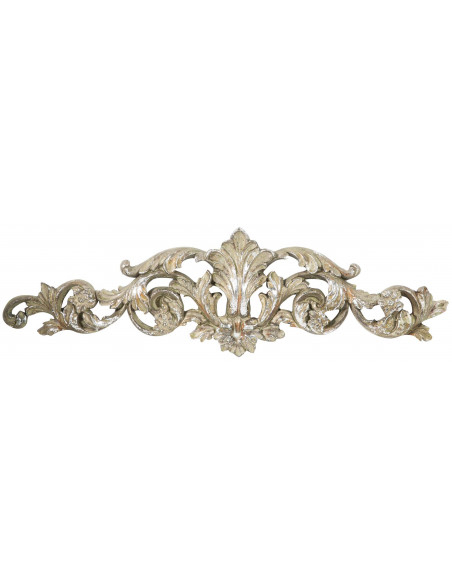 Fregio decorativo finitura argento anticato L48xPR2xH14 cm