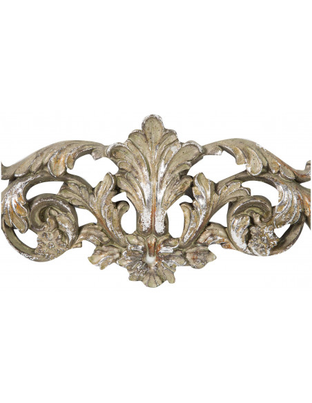 Fregio decorativo finitura argento anticato L48xPR2xH14 cm
